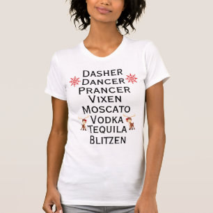 Camiseta divertida de reno y bebedor de alcohol