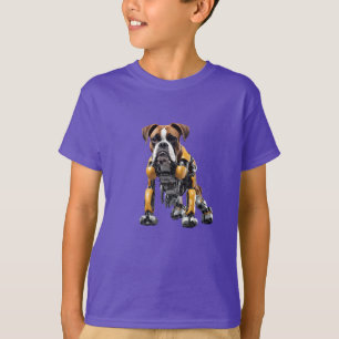 Camiseta divertida de robot Boxer para niños
