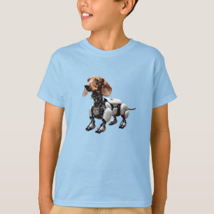 Camiseta divertida de robot Dachshund para niños