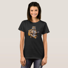 Camiseta divertida de rockero con tigre