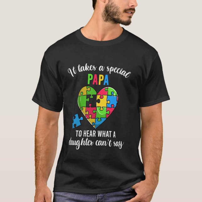 Camiseta divertida de rompecabezas del corazón, Pa (Anverso)