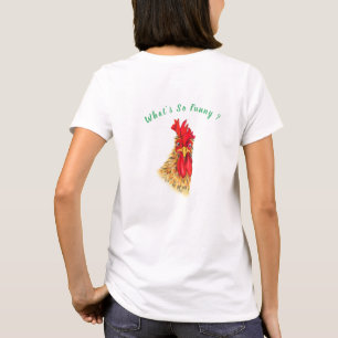 Camiseta divertida de Rooster juguetona - Texto Pe