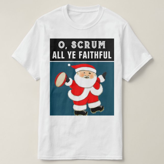 Camiseta divertida de Rugby Navidad (Diseño del anverso)