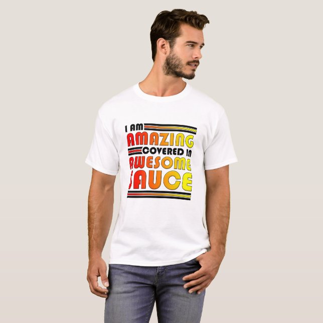 Camiseta divertida de salsa asombrosa (Anverso completo)