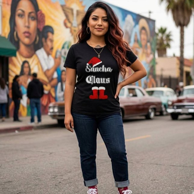 Camiseta divertida de Sancha Claus para Navidad (Sancha Claus Funny Christmas T-shirt)