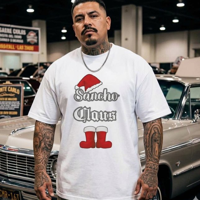 Camiseta divertida de Sancho Claus para las fiesta (Sancho Claus Funny Christmas Holiday T-shirt)