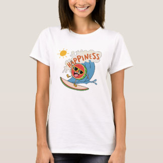 Camiseta divertida de sandía surfeando – Vibracion