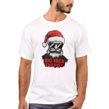 Camiseta divertida de Santa con energía de Big Nic