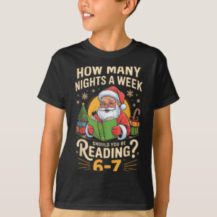 Camiseta divertida de Santa leyendo 67 Meme Navida