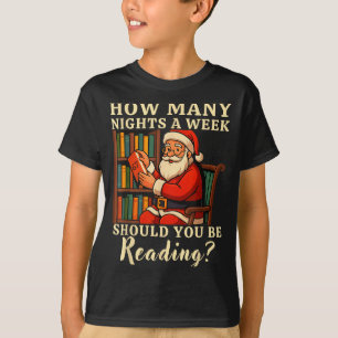 Camiseta divertida de Santa leyendo 67 Meme Navida