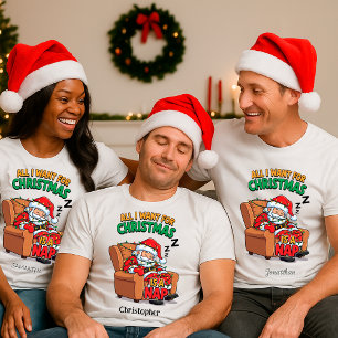 Camiseta divertida de Santa Navidad – Nombre perso