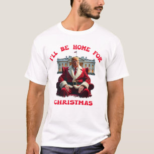 Camiseta divertida de Santa Trump de Navidad Cóm