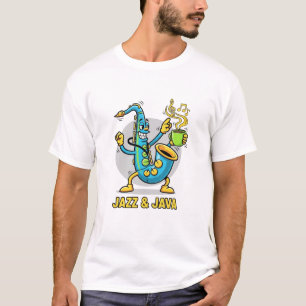 Camiseta divertida de saxofón de Jazz & Java   Jaz