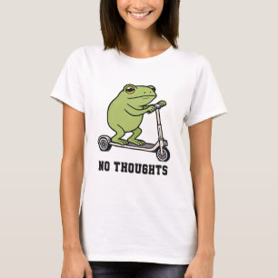 Camiseta Divertida de Scooter de Rana sin Pensamie