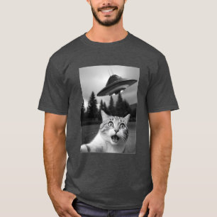 Camiseta divertida de secuestro de Alien para gato