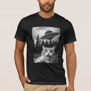 Camiseta divertida de secuestro de Alien para gato