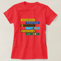 Camiseta divertida de señales perdidas en el aerop