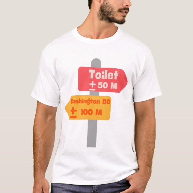 camiseta divertida de señalización de carreteras (Anverso)