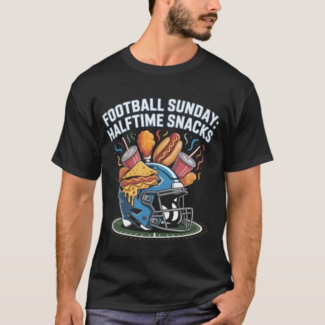 Camiseta Divertida de Snacks de Medio Tiempo del D (Anverso)