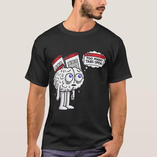 Camiseta divertida de sobrecarga cerebral (Anverso)