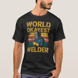 Camiseta divertida de soldadura vintage del soldad