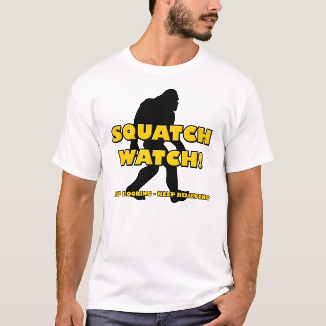 Camiseta Divertida de Squatch Watch Sasquatch Bigf (Anverso)