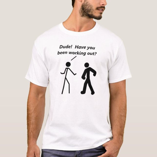 Camiseta divertida de Stickman Workout (Anverso)