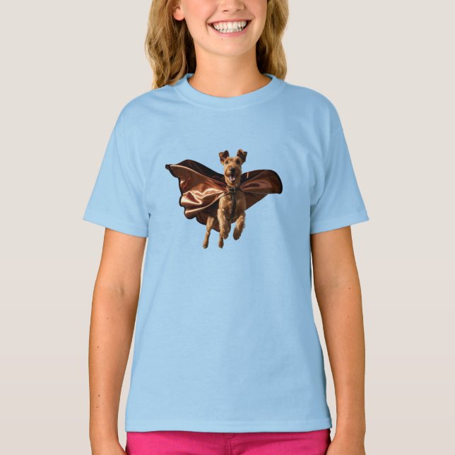 Camiseta divertida de superhéroe infantil de Aired (Anverso)