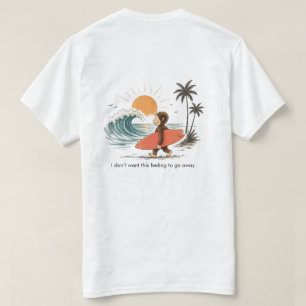 Camiseta divertida de surf en la playa