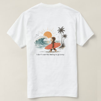 Camiseta divertida de surf en la playa