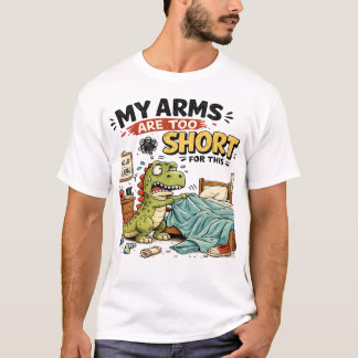 Camiseta divertida de T-Rex de brazos cortos y sar