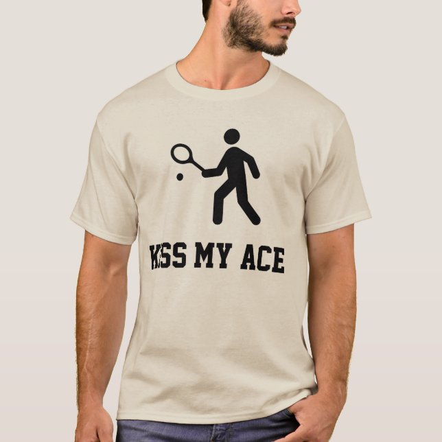 Camiseta divertida de tenis "Besa mi hielo" (Anverso)
