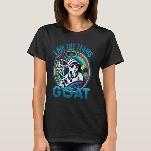 Camiseta divertida de tenis GOAT (Anverso)