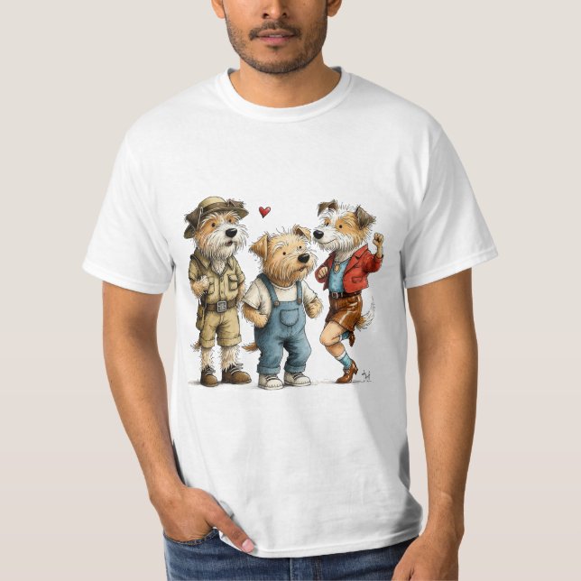 Camiseta Divertida de Terrier Australiano Trio de  (Anverso)
