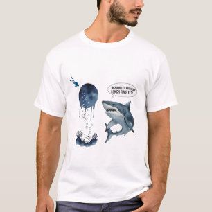 Camiseta divertida de tiburón buzo hora de comer ?