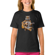 Camiseta divertida de tigre estrella de rock para 