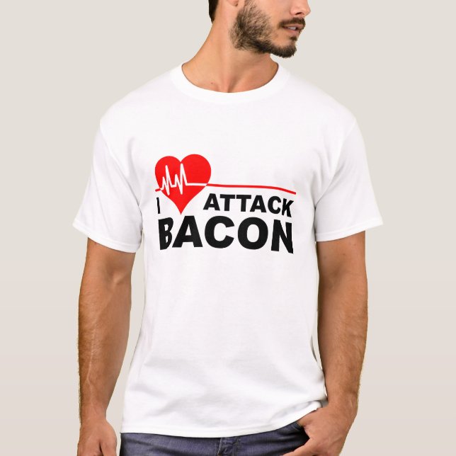 Camiseta divertida de tocino de infarto (Anverso)