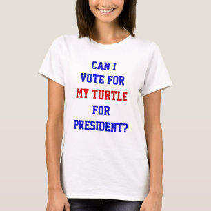 Camiseta divertida de tortuga política Cita para p