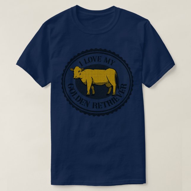 Camiseta divertida de una vaca de oro de Tobe Fons (Diseño del anverso)