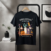 Camiseta Divertida de Útiles Escolares Después del