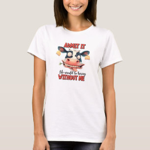 Camiseta divertida de vaca