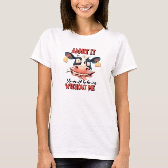 Camiseta divertida de vaca (Anverso)