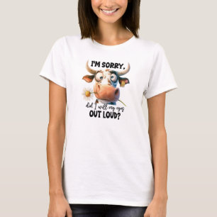 Camiseta divertida de vaca