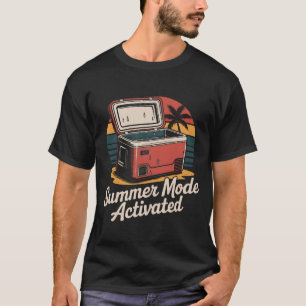 Camiseta Divertida de Vacaciones Retro con Modo Ve