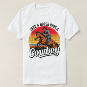 Camiseta divertida de vaquero - "Salven a un cabal