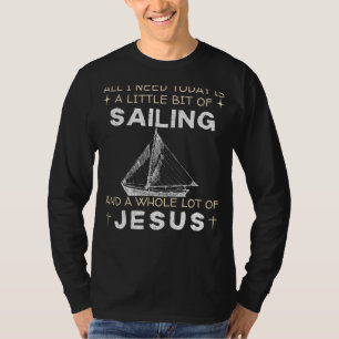 Camiseta Divertida de Vela y Jesús - Camiseta Dive