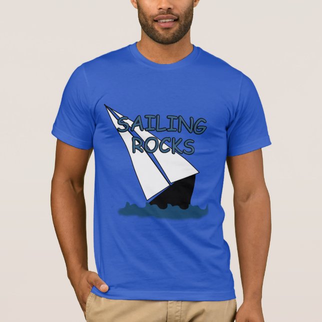 Camiseta divertida de velero Rocks Sailboat (Anverso)