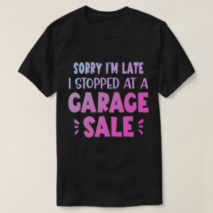 Camiseta Divertida de Venta de Garage, Lavanda y N