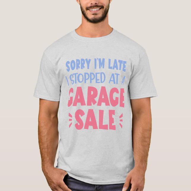 Camiseta Divertida de Venta de Garage, Lavanda y R (Anverso)