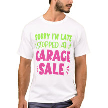 Camiseta divertida de venta de garaje, Neon